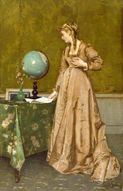 News from Afar by Alfred Emile Stevens